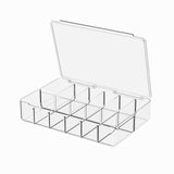 Clear Acrylic Makeup Organizer with Cover - 12 Compartments Cosmetic and Jewelry Organizer for Vanity and Desk Storage