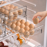 BPA Free Stackable Egg Holder, Refrigerator Organizer Bins, 18 Egg Tray