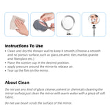 Ettori Shower Mirror Fogless for Shaving with Razor Holder, Powerful Lock Suction Fogless Mirror for Shower