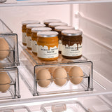 BPA Free Stackable Egg Holder, Refrigerator Organizer Bins, 18 Egg Tray