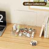 Clear Acrylic Makeup Organizer with Cover - 12 Compartments Cosmetic and Jewelry Organizer for Vanity and Desk Storage