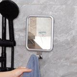 Ettori Shower Mirror Fogless for Shaving- with 4 Suctions, Anti Fog Mirror for Shower, Bathroom, Vanity, Bathtub, Razor Holder for Men