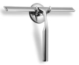 Ettori Shower Squeegee Stainless Steel Squeegee with Suction Storage Hook -10'', Chrome