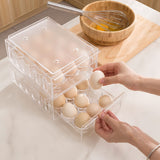 Ettori Egg Holder for Refrigerator Drawer Type Egg Container for Refrigerator BPA Free Fridge Organizer-12 Egg Storage,Stackable