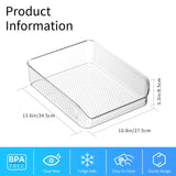 Ettori 2 Pack Water Bottle Organizer Refrigerator Organizer Bins and Clear Storage Bins for Fridge, Freezer, Cabinet, Cupboard, Pantry Shelf, BPA-Free