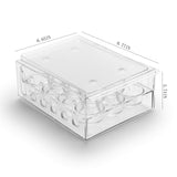 Ettori Egg Holder for Refrigerator Drawer Type Egg Container for Refrigerator BPA Free Fridge Organizer-12 Egg Storage,Stackable