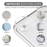 Ettori Shower Mirror Fogless for Shaving- with 4 Suctions, Anti Fog Mirror for Shower, Bathroom, Vanity, Bathtub, Razor Holder for Men