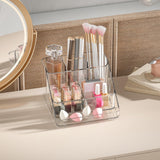 Ettori Makeup Organizer Tray, 6-Compartment Vanity Makeup Organizer for Jewelry, Hair Accessories, Bathroom Counter or Dresser