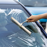 Ettori Shower Squeegee Stainless Steel Squeegee with Suction Storage Hook -10'', Chrome