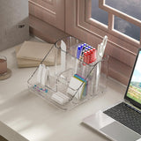 Ettori Makeup Organizer Tray, 6-Compartment Vanity Makeup Organizer for Jewelry, Hair Accessories, Bathroom Counter or Dresser