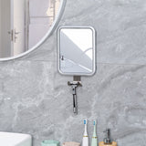 Ettori Shower Mirror Fogless for Shaving- with 4 Suctions, Anti Fog Mirror for Shower, Bathroom, Vanity, Bathtub, Razor Holder for Men