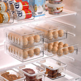 Ettori Egg Holder for Refrigerator Drawer Type Egg Container for Refrigerator BPA Free Fridge Organizer-12 Egg Storage,Stackable